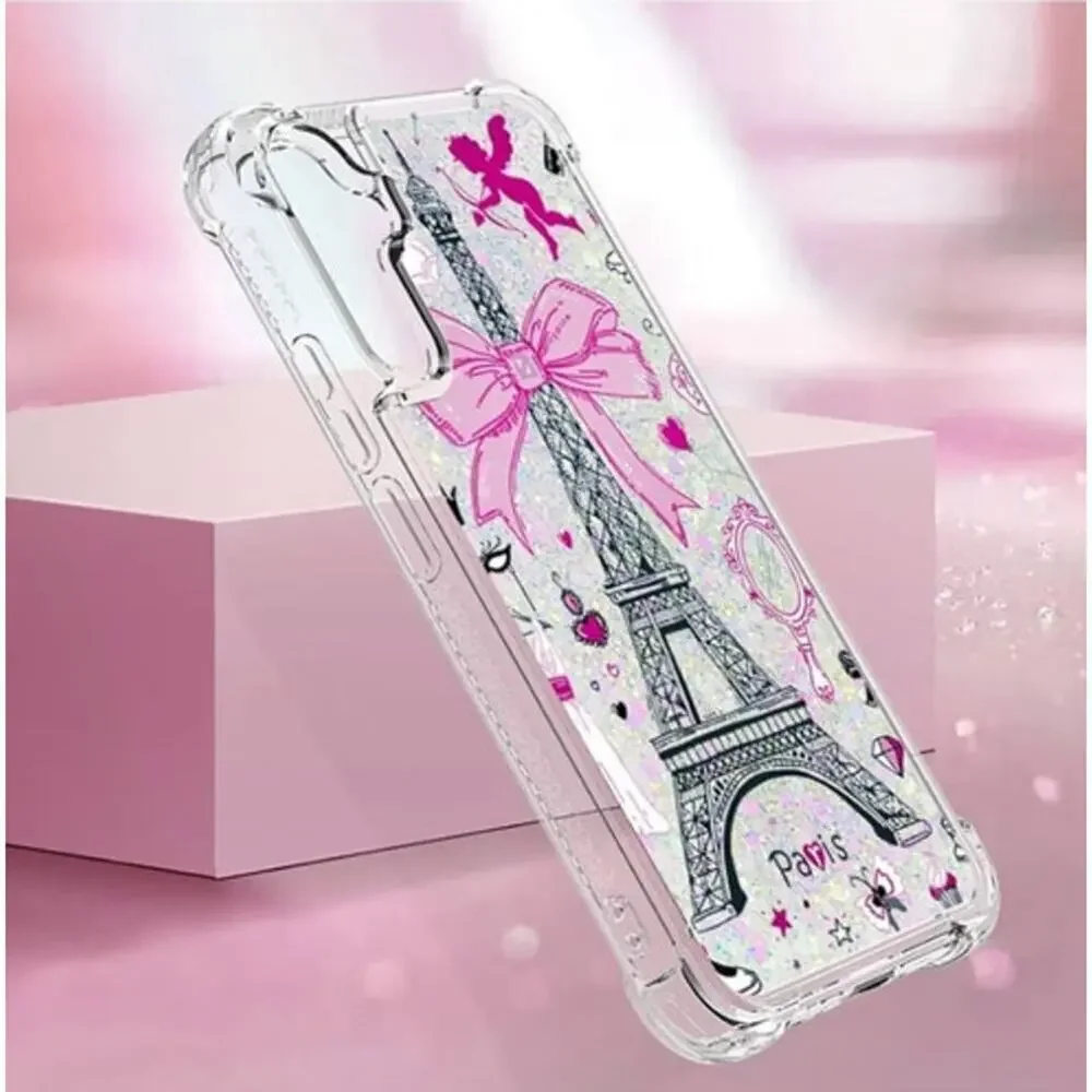 Samsung Galaxy S24 Plus Case Glitter Liquid Cartoon Pattern Design Anti-Fall New